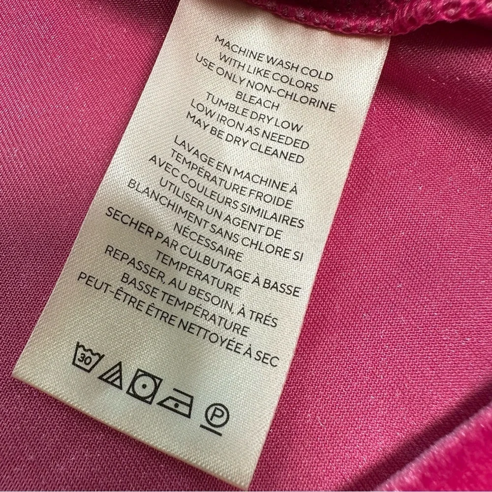 Free People Fuchsia Crop Top Terese Velvet Shorts Puff Sleeve Keyhole Tie Neck